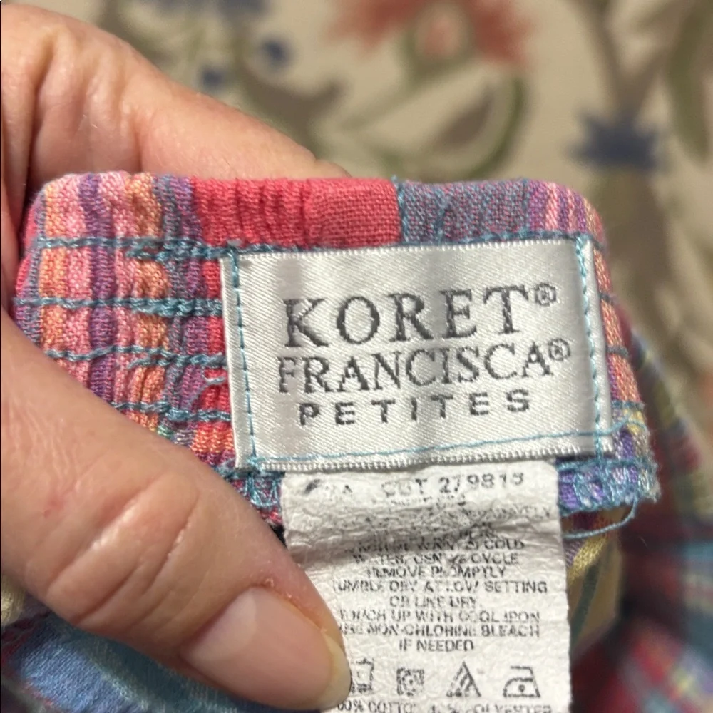 Koret 90s Plaid Shorts, Wide Leg, Vintage, Grandmacore, Large - Picture 6 of 7